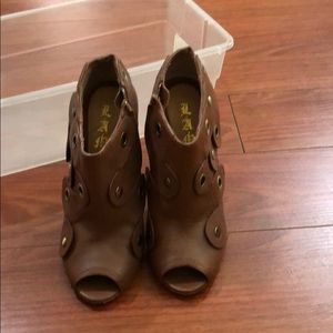 LAMB open toed booties